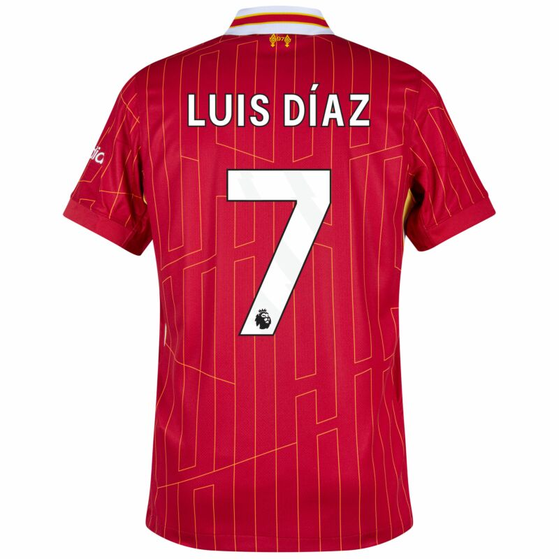 Liverpool Luis Díaz 7 Hjemme Fodboldtrøjer 2024 2025 – Kortærmetærmet